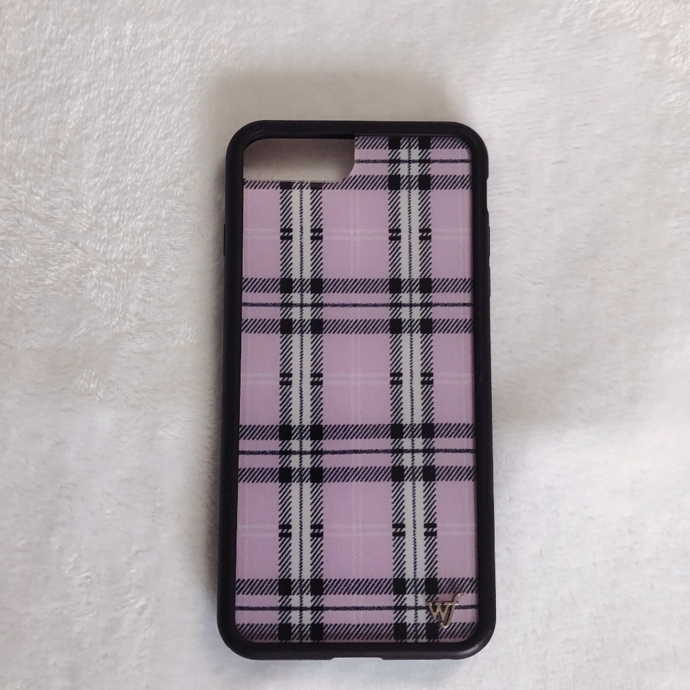 wildflower lavender plaid iphone 6/7/8 plus case